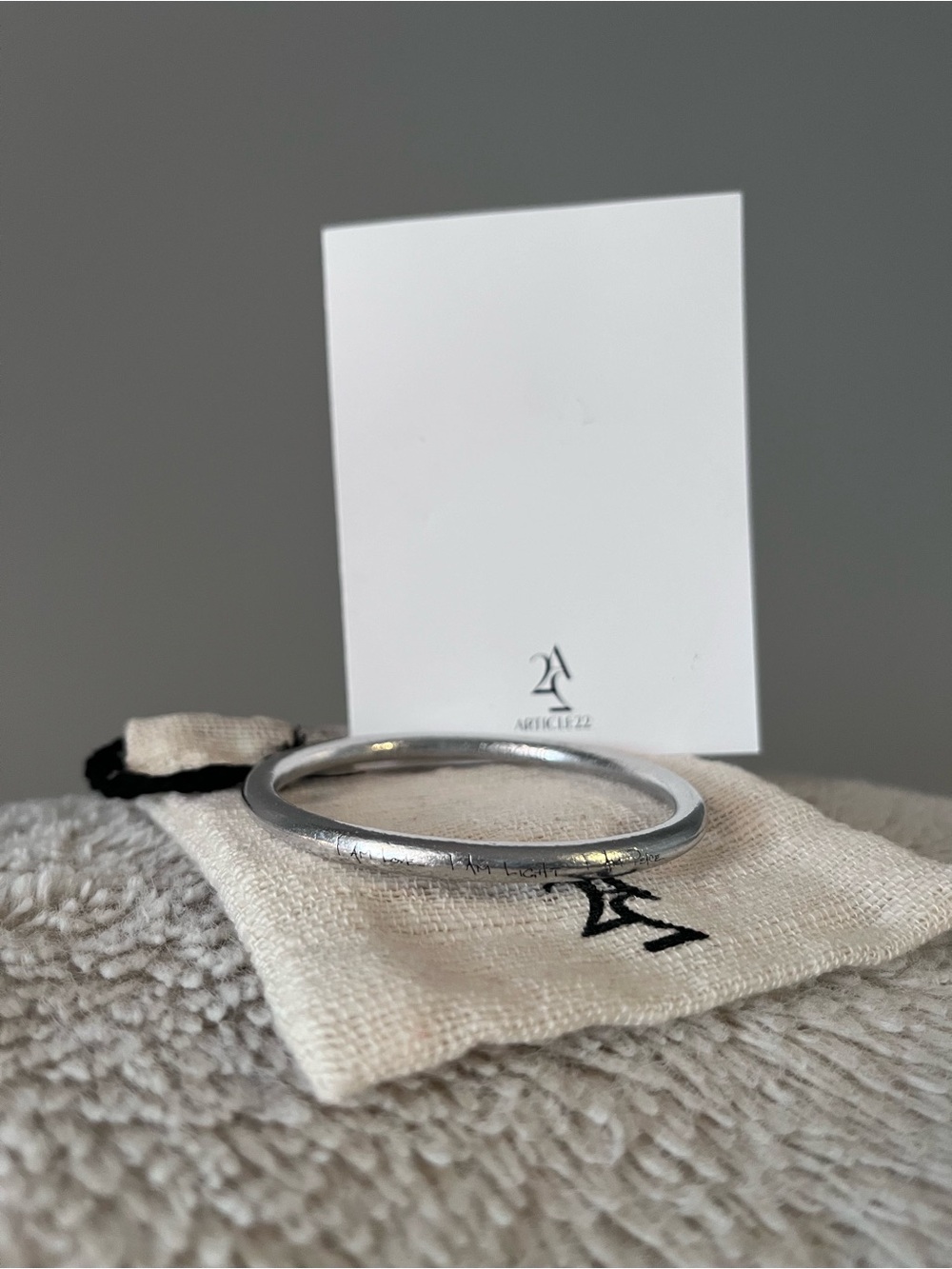 Peacebomb silver bangle bracelet